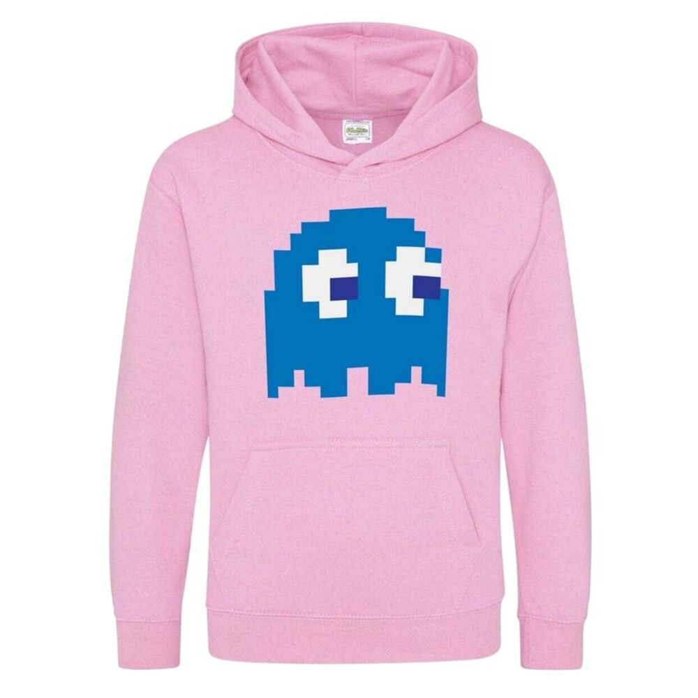 Pac-Man Childrens/Kids Retro Gaming Ghost Hoodie / Pink